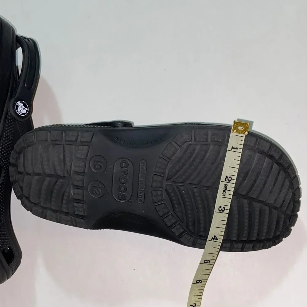 CROCS Kids Youth Black Slip-On Slippers Size M 10 W 12
